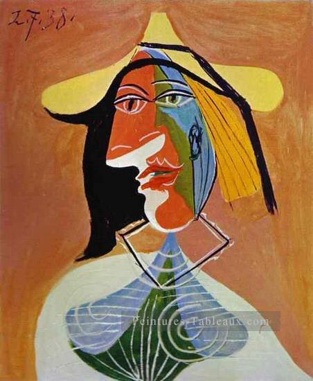 Portrait Femme 3 1938 cubisme Pablo Picasso Peintures à l'huile